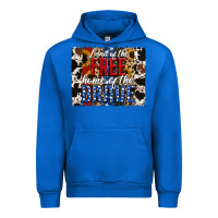 Cobalt Land of the Free Home of the Brave Brushstroke Urban Hoodie - Jasminsmagicworld