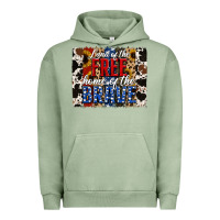 Pigment Oil Green Land of the Free Home of the Brave Brushstroke Urban Hoodie - Jasminsmagicworld