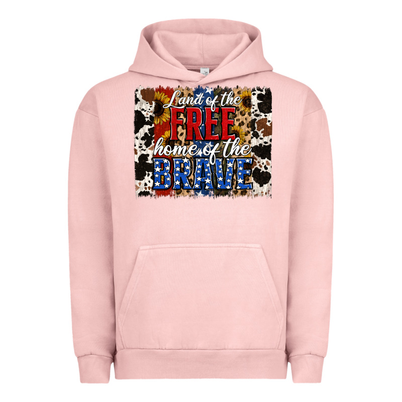 Land Of The Free Home Of The Brave Brushstroke Urban Hoodie by Jasminsmagicworld | Teevron