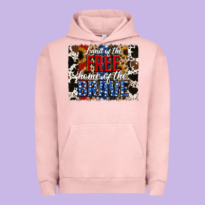 Land Of The Free Home Of The Brave Brushstroke Urban Hoodie Designed By Jasminsmagicworld