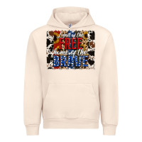 Sandshell Land of the Free Home of the Brave Brushstroke Urban Hoodie - Jasminsmagicworld