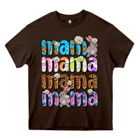 Chocolate Brown Easter mama mama mama Heavy Core Tee - OliviaCreatesArt