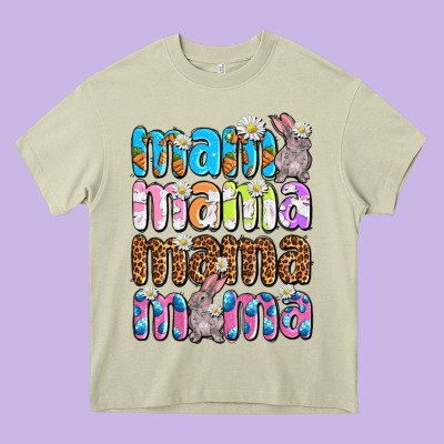 Easter Mama Mama Mama Heavy Core Tee Designed By Oliviacreatesart