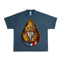 Midnight Navy american sunflower bullskull teardrop earrings Urban Heavy Tee - Jasminsmagicworld