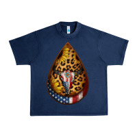 Navy american sunflower bullskull teardrop earrings Urban Heavy Tee - Jasminsmagicworld