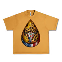 American Sunflower Bullskull Teardrop Earrings Urban Heavy Tee | Teevron