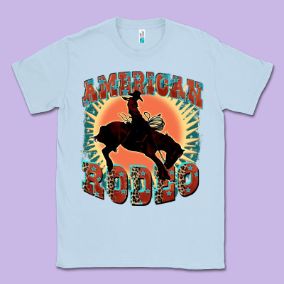American Rodeo Classic Tee Designed By Fadigitalartstudio