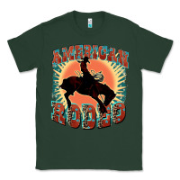 Sports Green American rodeo Classic Tee - FaDigitalArtStudio