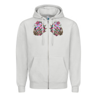 Dove Grey easter hands skeleton Zipper Hoodie - Jasminsmagicworld