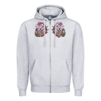Heather Grey easter hands skeleton Zipper Hoodie - Jasminsmagicworld