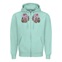 Seafoam easter hands skeleton Zipper Hoodie - Jasminsmagicworld