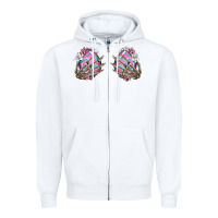 White easter hands skeleton Zipper Hoodie - Jasminsmagicworld