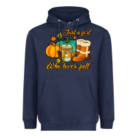 Navy just a girl who loves fall Heavyweight Hoodie - Jasminsmagicworld