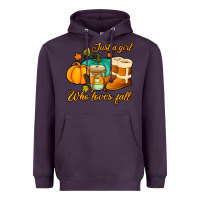 Plum just a girl who loves fall Heavyweight Hoodie - Jasminsmagicworld