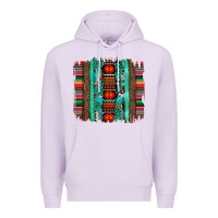 Lilac serape aztec leopard and turquoise glitter with gemstone brushstroke Premium Hoodie - Artiststas