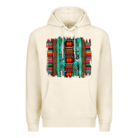 Tofu serape aztec leopard and turquoise glitter with gemstone brushstroke Premium Hoodie - Artiststas