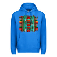 True Royal serape aztec leopard and turquoise glitter with gemstone brushstroke Premium Hoodie - Artiststas