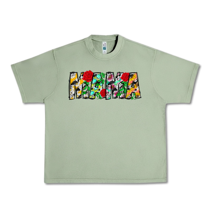 Floral Animal Print Mama Urban Heavy Tee by CowhideDigitalArt | Teevron