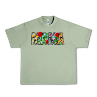 Oil Green floral animal print mama Urban Heavy Tee - CowhideDigitalArt
