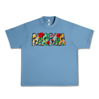 Pebble Blue floral animal print mama Urban Heavy Tee - CowhideDigitalArt