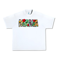 White floral animal print mama Urban Heavy Tee - CowhideDigitalArt