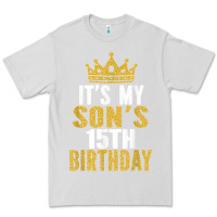Dove Grey it's my son's 15th birthday 15 years old boy t shirt Premium Tee - linhVisuals