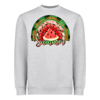Heather Grey watermelon summer rainbow Heavyweight Sweatshirt - Jasminsmagicworld