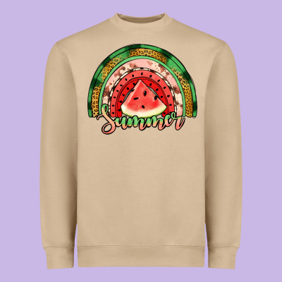 Watermelon Summer Rainbow Heavyweight Sweatshirt Designed By Jasminsmagicworld