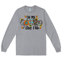 Heather Grey oh my gourd i love fall Long Sleeve Tee - CowhideDigitalArt