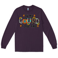 Plum oh my gourd i love fall Long Sleeve Tee - CowhideDigitalArt