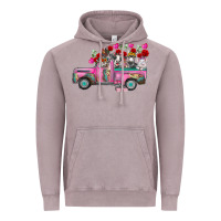 Vintage Zinc farm animals valentine truck Vintage Hoodie - RacoonDesign