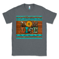 Charcoal Heather mom life leopard cowhide turquoise aztec Classic Tee - Artiststas