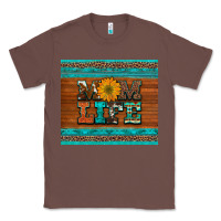 Chestnut mom life leopard cowhide turquoise aztec Classic Tee - Artiststas
