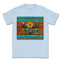 Dusty Blue mom life leopard cowhide turquoise aztec Classic Tee - Artiststas