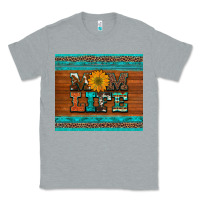 Heather Grey mom life leopard cowhide turquoise aztec Classic Tee - Artiststas
