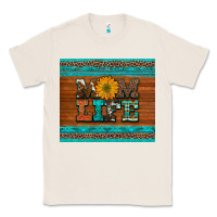 Natural mom life leopard cowhide turquoise aztec Classic Tee - Artiststas