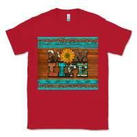 Red mom life leopard cowhide turquoise aztec Classic Tee - Artiststas