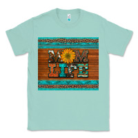 Seafoam mom life leopard cowhide turquoise aztec Classic Tee - Artiststas