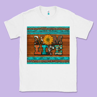 Mom Life Leopard Cowhide Turquoise Aztec Classic Tee Designed By Artiststas