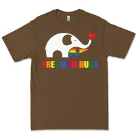 Cacao free mom hugs pride elephant rainbow Premium Tee - linhVisuals