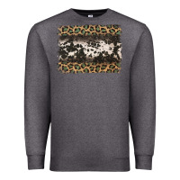 Charcoal Heather leopard cowhide pattern background Premium Sweatshirt - Jasminsmagicworld