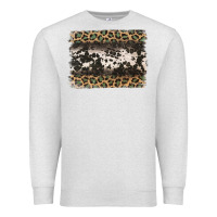 Oatmeal Heather leopard cowhide pattern background Premium Sweatshirt - Jasminsmagicworld