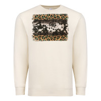 Sandshell leopard cowhide pattern background Premium Sweatshirt - Jasminsmagicworld