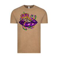 Vintage Coffee mardi gras lips Vintage Tee - LillyAllenDesigns
