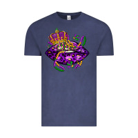 Vintage Denim mardi gras lips Vintage Tee - LillyAllenDesigns