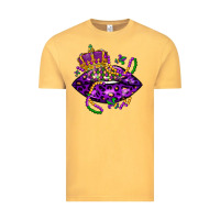Vintage Mustard mardi gras lips Vintage Tee - LillyAllenDesigns
