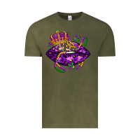 Vintage Olive mardi gras lips Vintage Tee - LillyAllenDesigns
