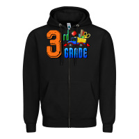 Black Third Grade Zipper Hoodie - RanaPortraitStore