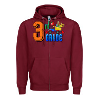 Burgundy Third Grade Zipper Hoodie - RanaPortraitStore