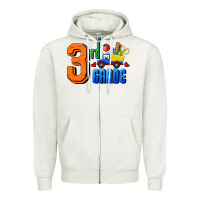 Oatmeal Heather Third Grade Zipper Hoodie - RanaPortraitStore